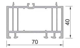 Profilé d'élargissement de 40mm, pour fenêtres et portes de 70mm - noir