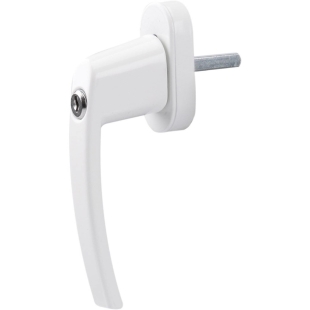 Enkele Raamkruk wit - met slot