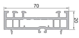 Verbredingsprofiel 20mm, voor ramen en deuren van 70mm - wit