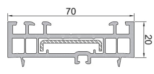 Verbredingsprofiel 20mm, voor ramen en deuren van 70mm - zwart