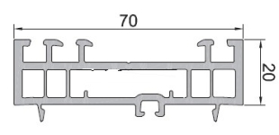Verbredingsprofiel 20mm, voor ramen en deuren van 70mm - zwart