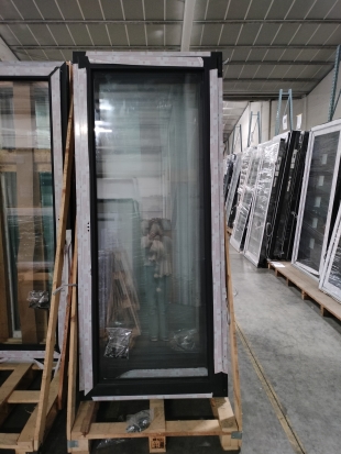 PVC DRAAI-KIEPRAAM 1 VLEUGEL ZWART 900 x 2100 RECHTS