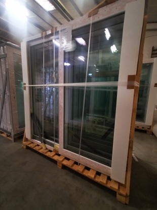 PVC SCHUIFRAAM 2 ZIJDEN SCHUIVEND WIT 1980 x 2100mm LINKS & RECHTS