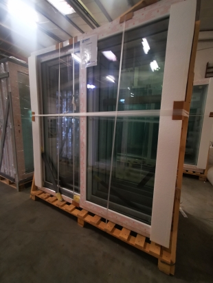 PVC SCHUIFRAAM 2 ZIJDEN SCHUIVEND WIT 1980 x 2100mm LINKS & RECHTS